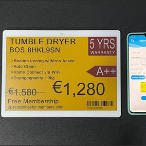 Etiquetas Electrónicas de Precio para Supermercados, Pantalla Digital NFC con API de Servidor Local, Publicidad E-Ink de 10.2 Pulgadas, Etiquetas Electrónicas para Estantes - Product Image 1