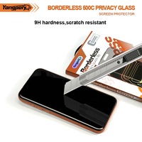 Protection d'écran en verre trempé anti-espion ESD sans bordure 0,55 mm Privacy 500C pour iPhone 17 Air 16 15 Plus 14 13 12 18 Pro Max 18