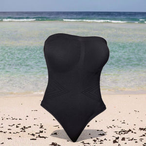 บอดี้สูทคอสูงสำหรับผู้หญิงไซส์ใหญ่ ไร้ตะเข็บ กระชับสัดส่วน ช่วยเก็บหน้าท้อง พร้อมฟองน้ำเสริมสำหรับชุดแต่งงาน ระบายอากาศได้ดี - Product Image 3