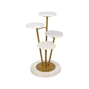 Wholesale Modern Golden Metal Coffee <b>Table</b> with Luxury <b>Marble</b> Top for Villa or Hotel Living Room Entrance Porch Multiple Usage - Product Image 1