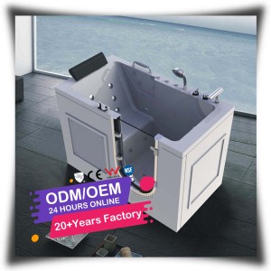 Ingrosso di alta qualità per interni in vetro aperto porta a piedi in vasca <span class=keywords><strong>doccia</strong></span> Combo per anziani acrilico idromassaggio vasca idromassaggio - Product Image 1