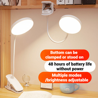 USB Rechargeable Led Clip sur Livre Lumière Tactile Luminosité Réglable Bureau Lampe de Lecture Apprentissage Lampe de Table