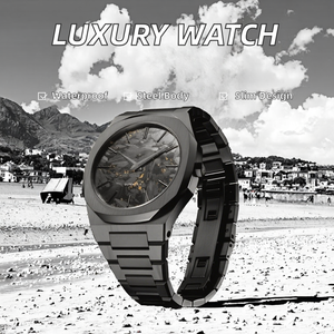 Montre-bracelet de luxe étanche pour hommes, en acier inoxydable 316L, 40mm, motif <span class=keywords><strong>volcan</strong></span> noir, Quartz Miyota, Ultra-mince, 20mm, nouveau - Product Image 3