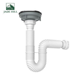Approvisionnement d'usine Flexible P-Trap 1-1/2 "tuyau de vidange de lavabo Durable blanc tuyau de vidange d'évier de cuisine - Product Image 1
