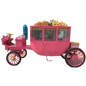 Koninklijke Prinses Roze Sightseeing Koets Te Koop/Pretpark Sightseeing Koets Verhuur