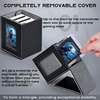 Boîte de rangement pour cartes de jeu FX, porte-cartes en cuir pour cartes TCG avec fenêtre et fermeture magnétique