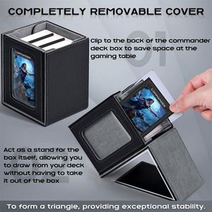 Boîte de rangement pour cartes de jeu FX, porte-cartes en cuir pour cartes TCG avec fenêtre et fermeture magnétique - Product Image 4