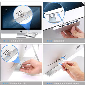 Venta caliente Aluminio 3 <span class=keywords><strong>USB</strong></span> 3,0 SD TF Lector de tarjetas <span class=keywords><strong>USB</strong></span> <span class=keywords><strong>Hub</strong></span> con botón fijo para <span class=keywords><strong>IMac</strong></span> - Product Image 3