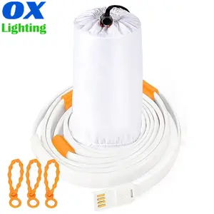 Portátil USB 5V Camping Camp Flexible Led tira de luz cuerda al aire libre impermeable tienda de luz para Camping senderismo