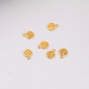Double-Sided Alloy Fortune Charm Pendant Gold Silver Zinc Alloy DIY Jewelry Accessory For <b>Bracelet</b> Necklace Unisex Gift - Product Image 5