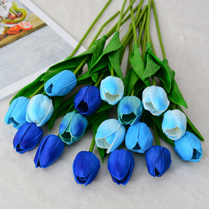 Flores de Tulipán Artificiales Lai Xing en Degradado Rojo Rosa de PU, Decoración para el Hogar, Regalo para el Día de la Madre, Adorno Ecológico - Product Image 4