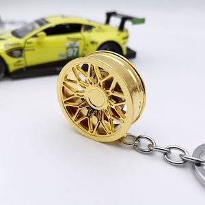 Llavero Creativo con Diseño de Llanta TE37 BBS, Modelo de Pieza Automotriz con Disco de Freno, Llavero Giratorio 3D, Accesorios para Llaves de Auto - Product Image 5
