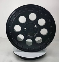S3-00010 17-22 Ruedas de Aluminio Forjado para Ford Bronco, Diseño Circular Negro Mate Personalizado con Orificio Profundo, Estándar DOT