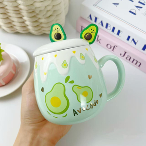 <span class=keywords><strong>Taza</strong></span> de Cerámica Pintada a Mano con Logotipo Personalizado, <span class=keywords><strong>Diseño</strong></span> de Fruta y Flores, 460 ml, <span class=keywords><strong>Taza</strong></span> de Café <span class=keywords><strong>Navideña</strong></span> para el Hogar u Oficina - Product Image 2