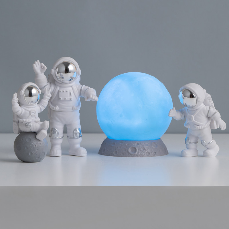 Conjunto de tres piezas de plata trompeta luna azul