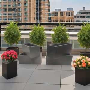 Meilleur intérieur/extérieur fibre de verre écologique léger classique finition rustique jardinières pour les centres commerciaux Pots de fleurs au sol - Product Image 3