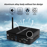 Hystou OEM endüstriyel Mini PC fansız VGA HD çift 2 LAN Ce-Celeron J4125 J6412 8G DDR4 RAM 128G SSD kullanılan