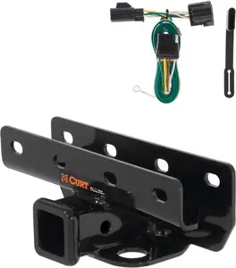 99317 Class 3 Trailer Hitch, 2-Inch Receiver, 4-Pin Wiring Harness, Select Jeep Wrangler JK for CURT