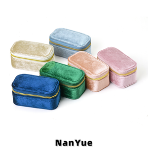 Neue Mini Luxus Reißverschluss-Schmuckbox mit Eigenem Logo Tragbare Schmuckaufbewahrungsbox Schmuck-Geschenkbox für Halsketten Ringe Ohrringe - Product Image 6