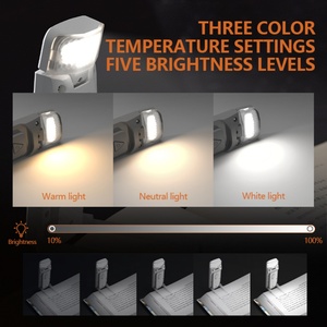 EGH Indoor White Gray Led Bookmark Reading <b>Light</b> Modern Desk Lamp Clip on Folding Usb Rechargeable Clip Book <b>Light</b> - Product Image 2