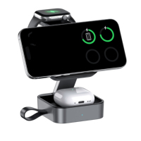 Station de charge rapide magnétique pliable 3-en-1 sans fil pour iPhone 17 16 15 Pro Max