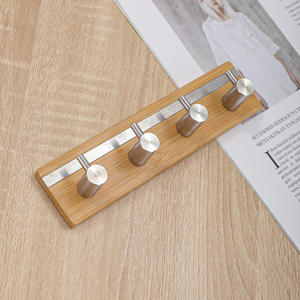 Gancho de baño montado en la pared de BAMBOO, gancho adhesivo fuerte para abrigos y toallas con características clave autoadhesivas extraídas - Product Image 2