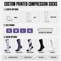 Chaussettes de compression personnalisées pour hommes et femmes, randonnée, trekking en plein air, soutien du mollet, talon renforcé, OEM