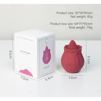 Vibrateur Rose pour Femmes, Stimulation du Clitoris et des Mamelons, Lèche-Langue Réaliste, Jouets Sexuels en Forme de Rose