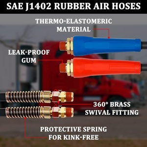 12FT 3 en 1 Wrap ABS câble 7 voies lignes électriques tuyau d'air en caoutchouc pour accessoires Semi-<span class=keywords><strong>camion</strong></span> - Product Image 3