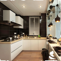 Meubles de cuisine en bois massif de chêne en forme de L, design moderne minimaliste, fabrication sur mesure Alvin, design complet, écologique, résistant à l'eau
