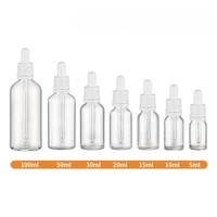Flacon compte-gouttes en verre pour huiles essentielles, emballage cosmétique en verre 5ml-100ml, sérigraphie avec compte-gouttes à bulbe en caoutchouc
