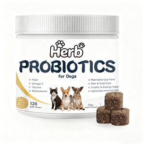 Probióticos para Perros OEM ODM de Marca Privada con Prebióticos, Promueve un Intestino Equilibrado, Refuerza la Salud Inmunológica, Masticables Blandos - Product Image 1