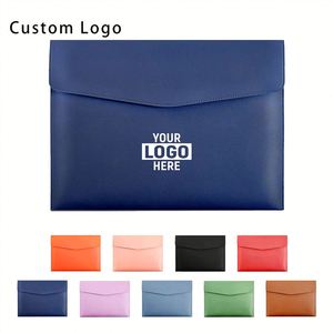 Custom Logo A4 B5 A6 Leather Portfolio Bag with <b>Envelope</b> Holder for Marketing Events - Product Image 2