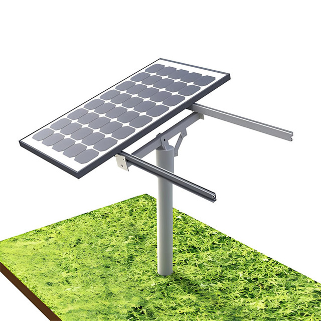 PV Panel Single Post Mounting Structures Solar Panel Installation Mounting Systems