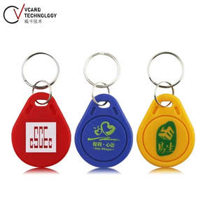 Großhandel Mini PVC RFID Schlüssel anhänger Tag 125KHz LF TK4100 T5577 13,56 MHz Näherung zugriffs kontrolle Umschreib bare Karten - Product Image 1