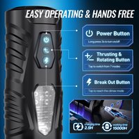 Schub Rotation Male Stroker Men Masturbation Machine Hände frei Handheld Automatic Masturbation Cup mit Handy halter