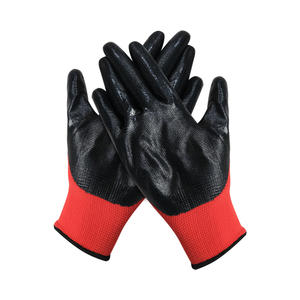 Guantes de poliéster con revestimiento de nitrilo de calibre 13 y logotipo personalizado, guantes protectores de seguridad para el trabajo baratos - Product Image 2