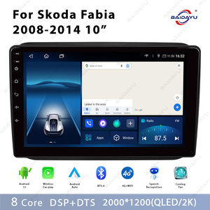 BAIDAYU 10-Inch IPS Android 13 Rádio Do Carro GPS USB 2G LinkMirror CarPlay Dashboard Amplificador para <span class=keywords><strong>Skoda</strong></span> <span class=keywords><strong>Fabia</strong></span> 2008-2014 Tela LCD - Product Image 2