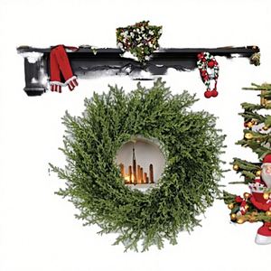 50cm Eco Friendly Artificial PE <b>Wreath</b> Ring <b>Base</b> Handmade Green Garland Frame for DIY Christmas Thanksgiving Party Decoration - Product Image 1