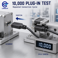 LUNG KAY Memproduksi Kabel Data USB 3.0 5Gbps 2A USB a Male to Male Premium untuk PC HDD SSD Custom OEM ODM