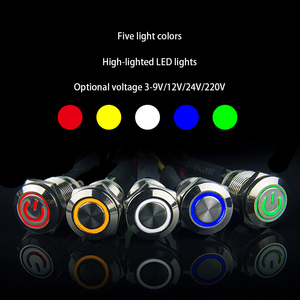 מתג לחצן לחיצה מתכת עם אור הוביל אור 12/16/19/22 מ "מ עמיד למים רחיפה - Product Image 4