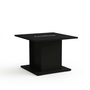 Tavolino da Caffè in Legno Ingegnerizzato Nero, Design Moderno con Piano Quadrato per Soggiorno - Product Image 1