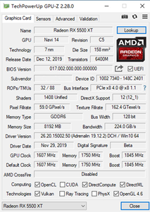 Pcwinmax bán buôn Chất lượng cao RX 5500 XT GPU <span class=keywords><strong>ddr6</strong></span> 128 bit Máy tính để bàn rx5500xt Card đồ họa 8GB - Product Image 6