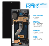 Écran d'affichage d'origine pour téléphone mobile Note10 avec cadre OLED, garantie 1 an pour remplacement et réparation
