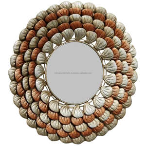 Miroir mural de forme ronde de luxe miroir décoratif en métal de haute qualité pour salon lit salle de bain verre matériel - Product Image 3