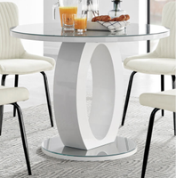 Ensemble de table à manger moderne et élégant Mobilier de salle à manger Table de cuisine Verre transparent Verre trempé Ensembles de table 6 places