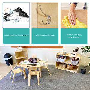 <span class=keywords><strong>Set</strong></span> Tavolo e Sedie Rotondi in Legno Montessori <span class=keywords><strong>per</strong></span> Bambini, Regolabile in Altezza, Arredamento <span class=keywords><strong>per</strong></span> <span class=keywords><strong>Asilo</strong></span> e Scuola Materna - Product Image 6