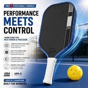 Raquette de pickleball professionnelle en fibre de carbone USAPA Approved Pro V T700 avec noyau en nid d'abeille en polypropylène <span class=keywords><strong>pour</strong></span> un spin et une cohérence ultimes - Product Image 1