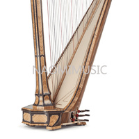 Harpe à cordes vintage de luxe 47 cordes avec pédale, jeu de cordes de marque, gamme G0-C7, kit complet avec chariot extensible
