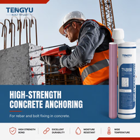 Adhésif époxy bicomposant 390 ml à haute résistance, rouge/gris, pour fixation de barres d'armature chimique dans les structures en béton